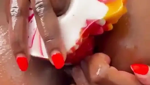 Upclose Pussy Stretching, Gaping, Prolapse and Fucking