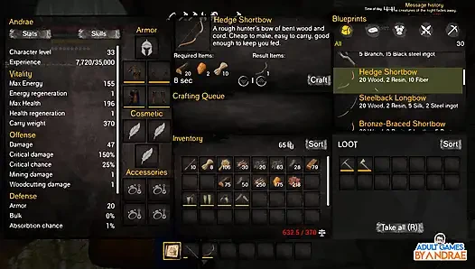 Ep11: Stonehouse Upgrades: Room/bath and Bronze Weapon Crafting in Wicked Island