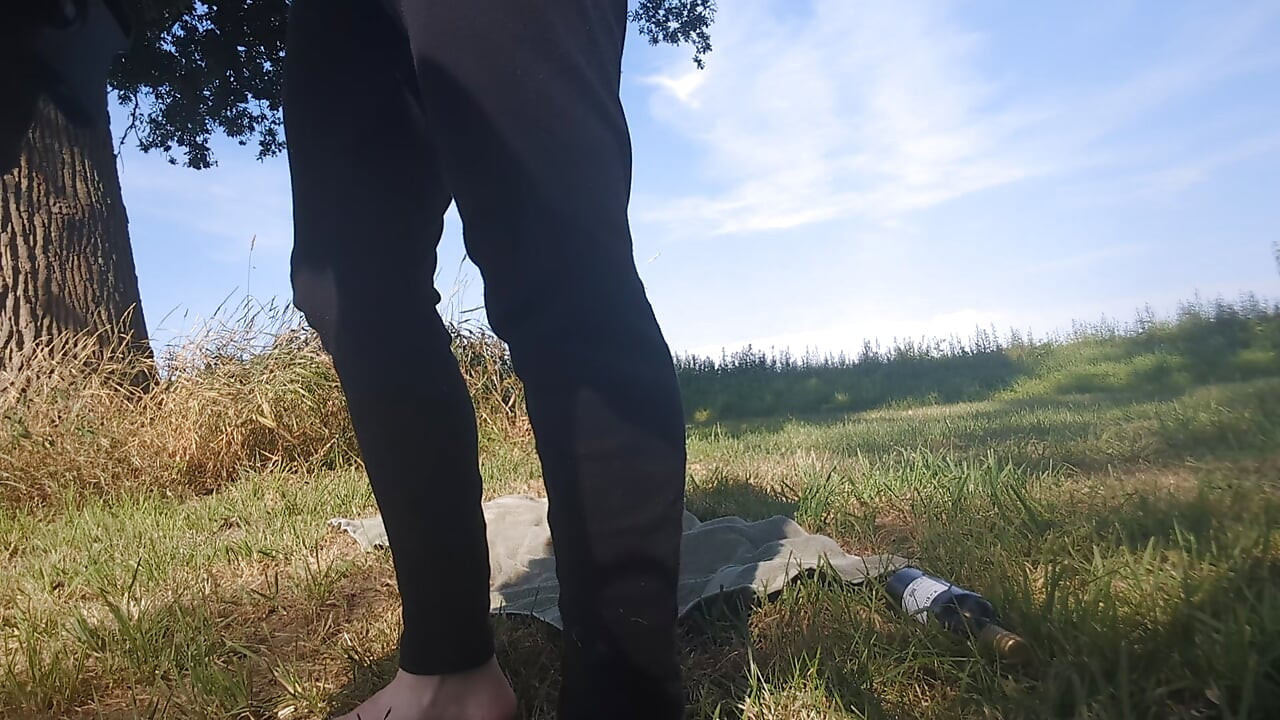 Ass fucking right at a crossroads with wine bottle