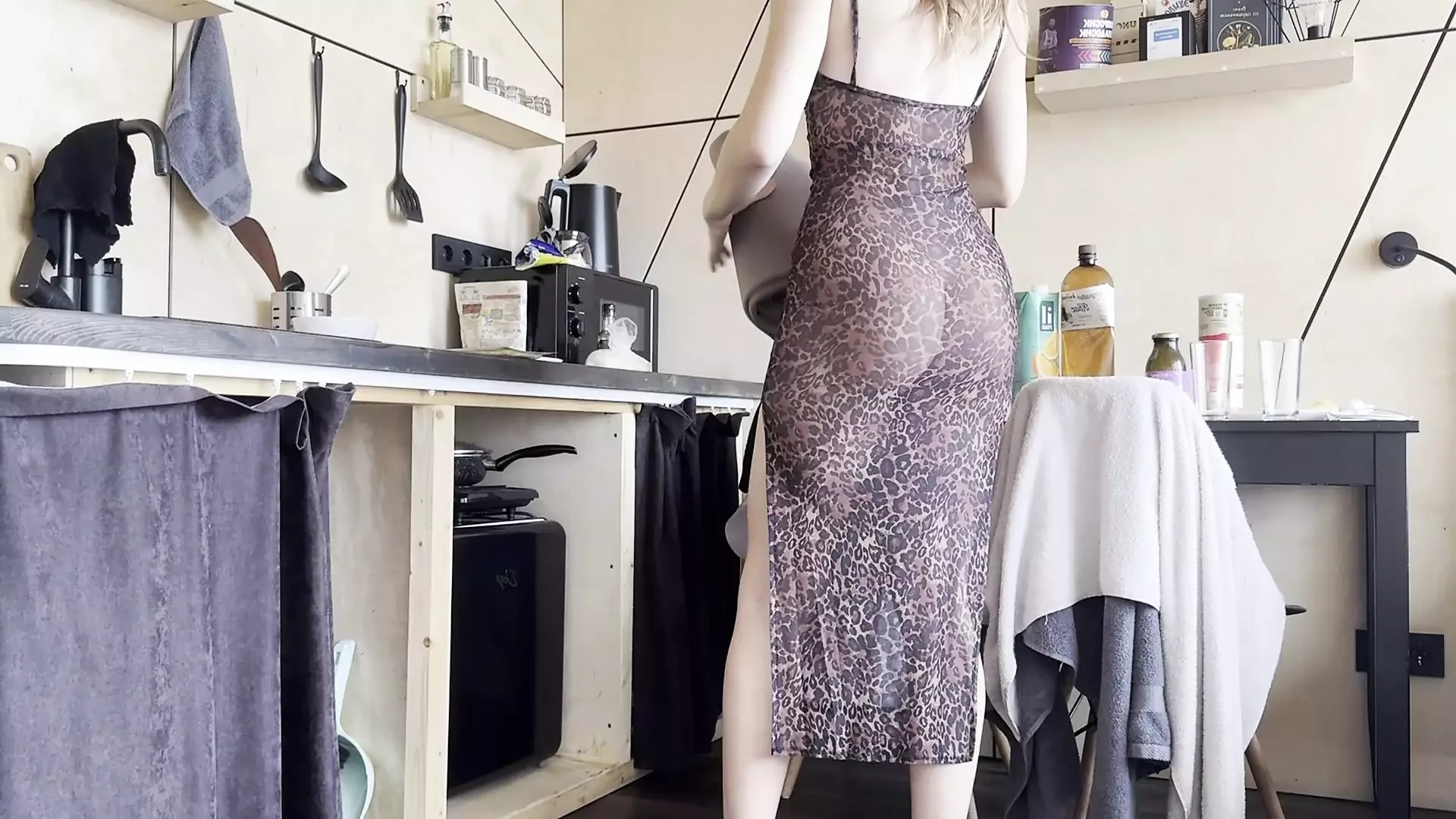 clear lady with sexy dress