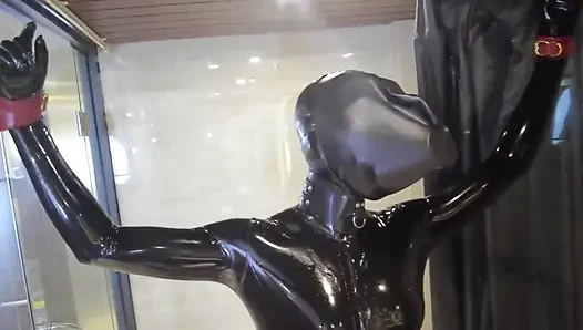 Mz20 - the Girl in Latex Clothing Locked in a Glass Room