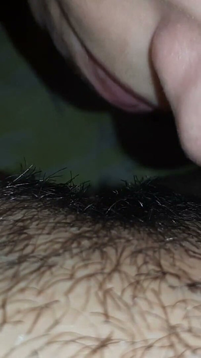 I press her head closer to my hairy pussy with my hand so I can cum harder | Clip 1
