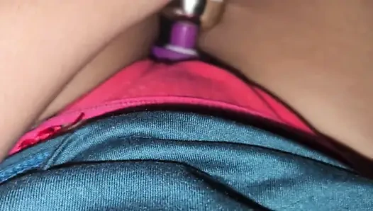 Teen fingers wet pussy in the middle of the night