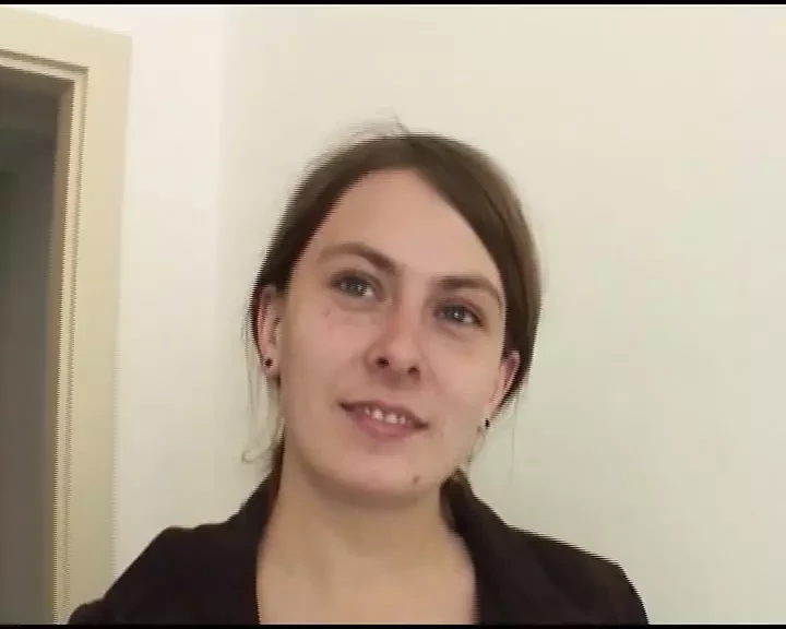 Shy German teen eats spern after rough fuck