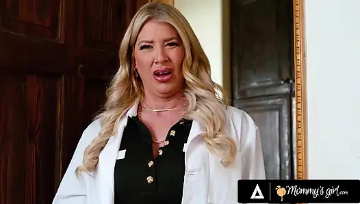 MOMMY'S GIRL - MILF Doctor Catches Stepdaughter Gal Ritchie Roleplaying Being A Nurse Before Work