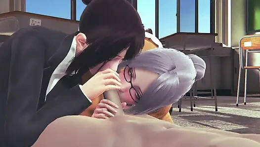 Zwei lehrer haben sex im klassenzimmer +18 3d hentai volle animation
