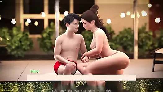 Japanese Stepmom Riding Stepson Big Cock In Swimming Pool