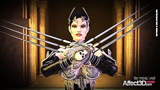 A rainha guerreira - animação 3d de fantasia