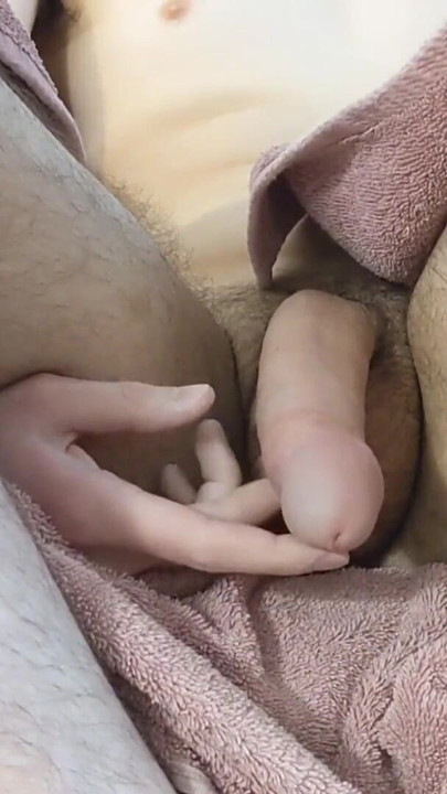 LBB - taking swimsuit off under towel jerk request | Clip 2