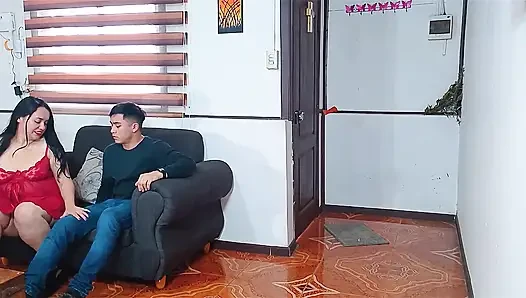 Pizza Delivery Man Fucks a Sexually Dissatisfied Horny BBW Client with Her Cuckold Husband