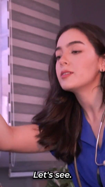 Gorgeous Latina doctor helps her patient cum on her face | Clip 2