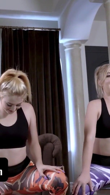 Powerful moment from "Step-daughters Kinsley Anne And Zoe Parker Get Down On The Floor And Suck Their Stepdads' Long Dicks"