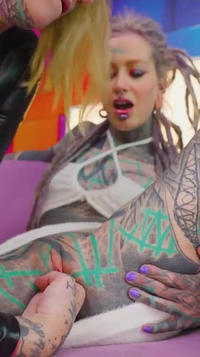 Alternative Tattoo Babes Share Deepthroat & Ass to Mouth Facial | Clip 1
