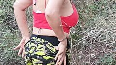 the great milena is willing to undress and release a great squirt in the forest near the beach