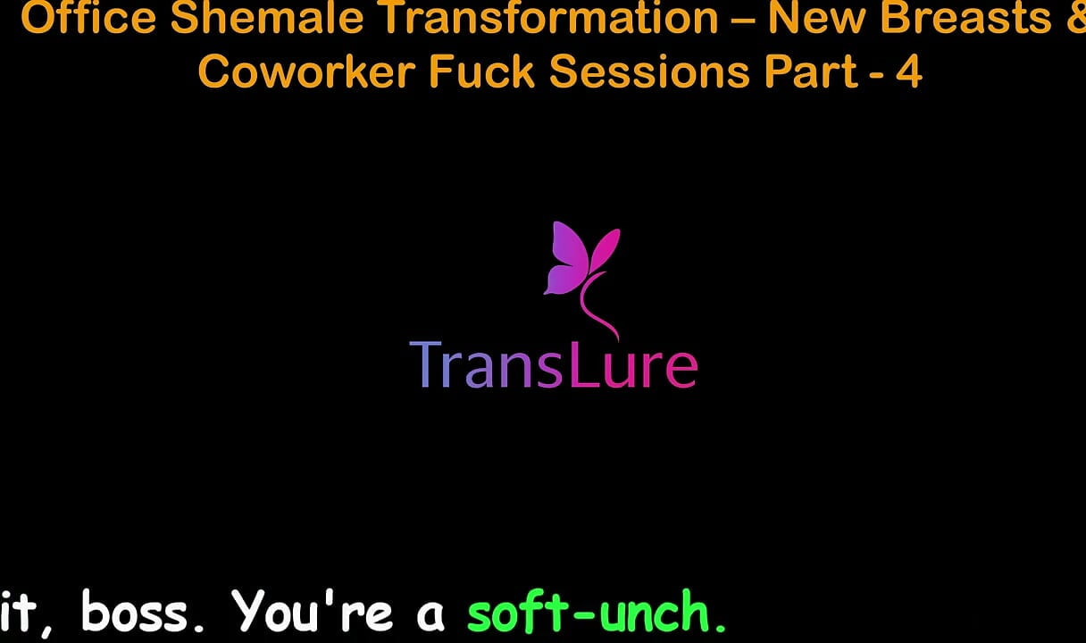 Engelska ljud sexhistoria - Office Shemale Transformation - Nya bröst &medarbetare knull sessioner - Del 4