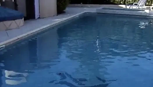 Watch This French Babe in Riding Cock at Pool