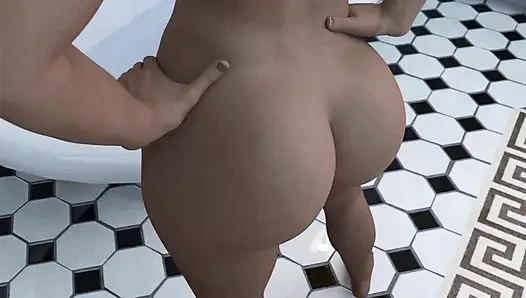 Orta yaşlı seksi kadın deresi #2 - Anne'nin götüne boşalıyor