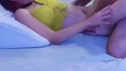 Sexy Cyber Elf gives amazing blowjob, gets fucked & dominated hard by big cock, and creampied (close up, POV)