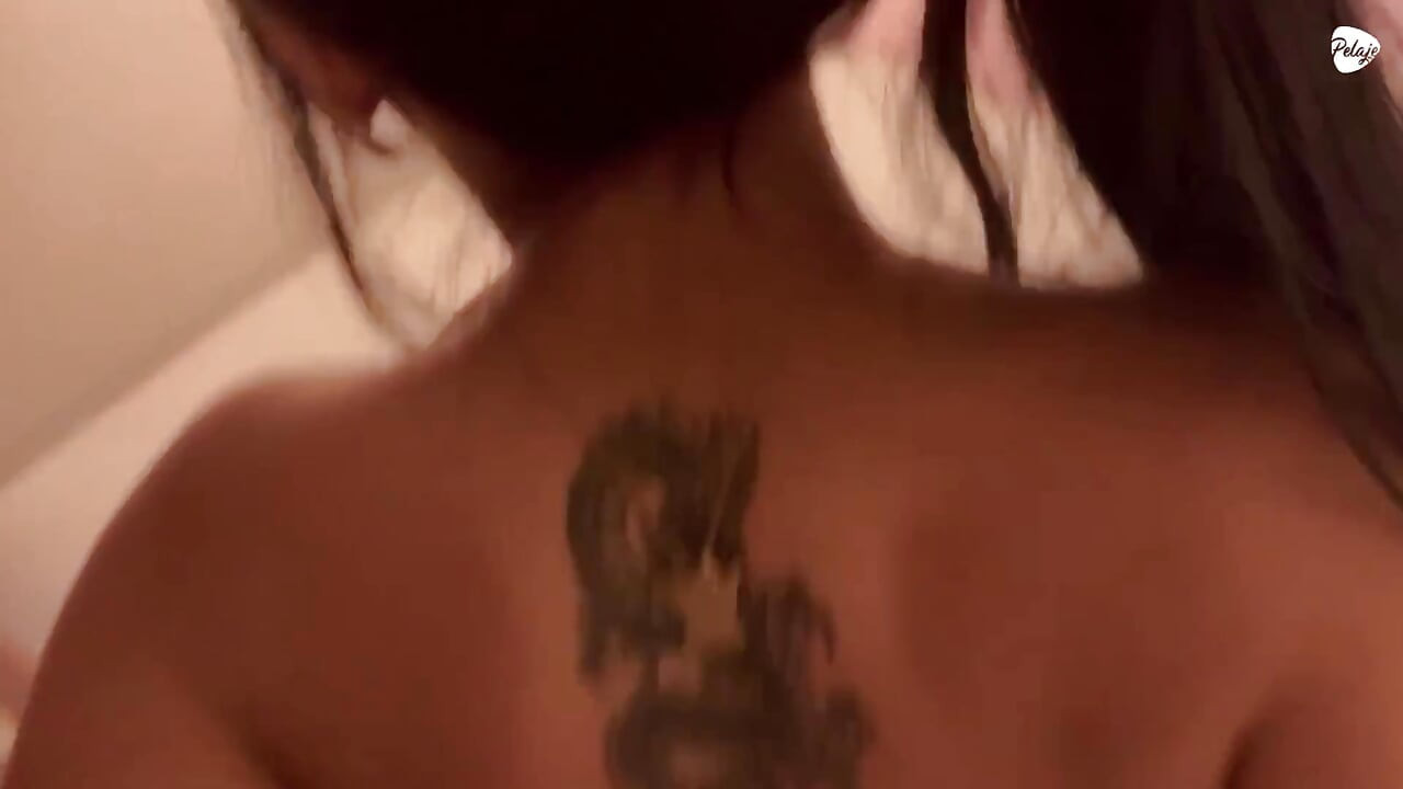 Her Stepbrother Catches Her Stepsister Masturbating, so She Gets Down to Suck His Thick Cock so He Won't Tell Anyone.