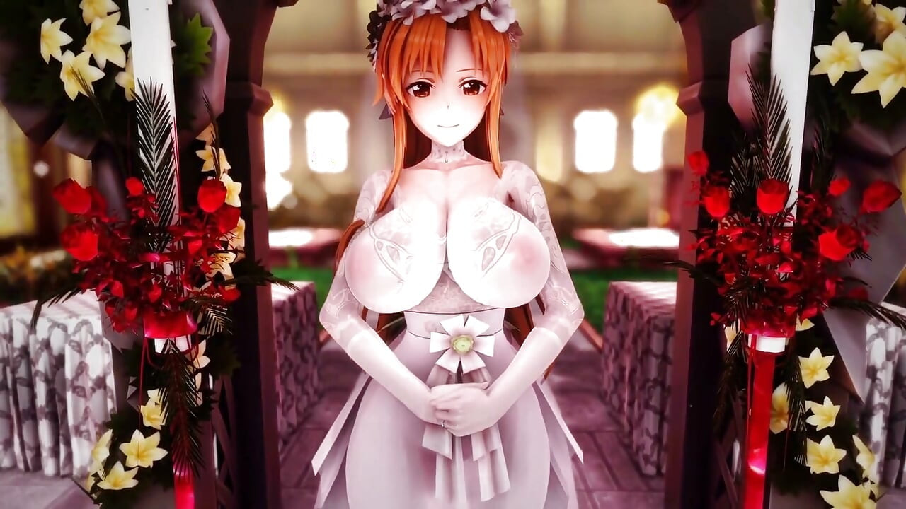 Sao - Asuna i Suguha Intensywny seks ślubny - Animacje Hentai 3D
