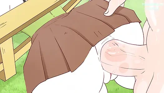 Alex got stuck in the fence on purpose and Steve fucked her! hentai (porn anime sex )4K 2026
