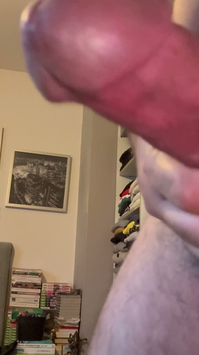Big cock masturbation + powerful cumshot | Clip 1