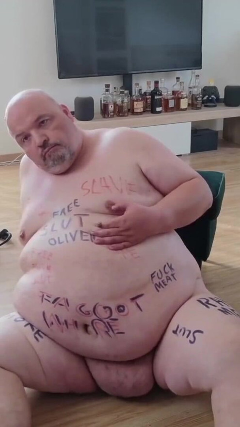 Chubmissive rides Dildo like a fat slut | Clip 1