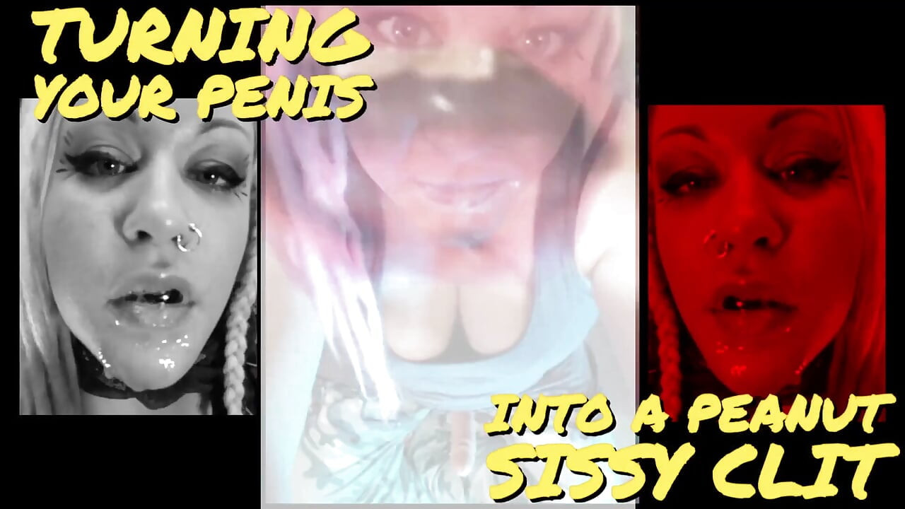 Mach deinen penis in einen erdnuss-sissy-kitzler, der von einer transe gerichtet wird