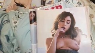 Stroking my hard cock to some mags