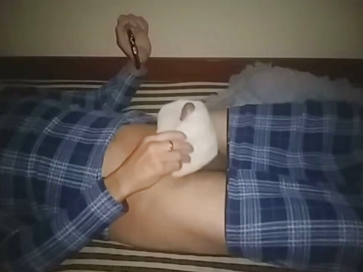 Jacking off while watching a video of my girlfriend.