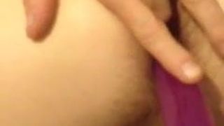 Wife using a double ender in my ass