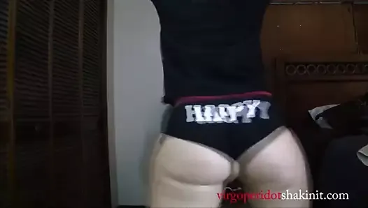 a very happy booty shake