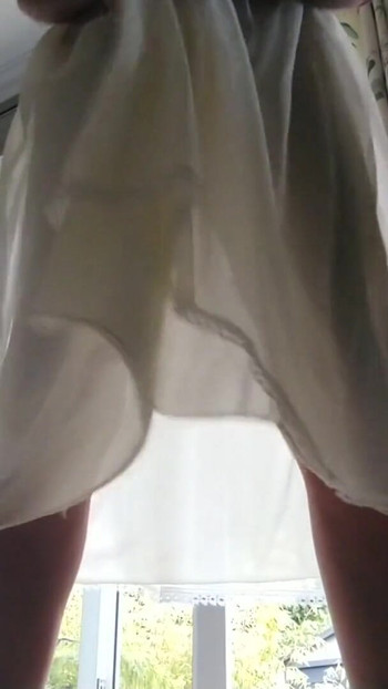 Unforgettable moment from "I just love the feel of sexy soft nylon in the morning"