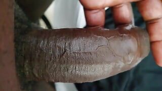 Solo masturbation, jerking off, cum close up in black panty, fetish, edging, lots of cum, point of view, huge load