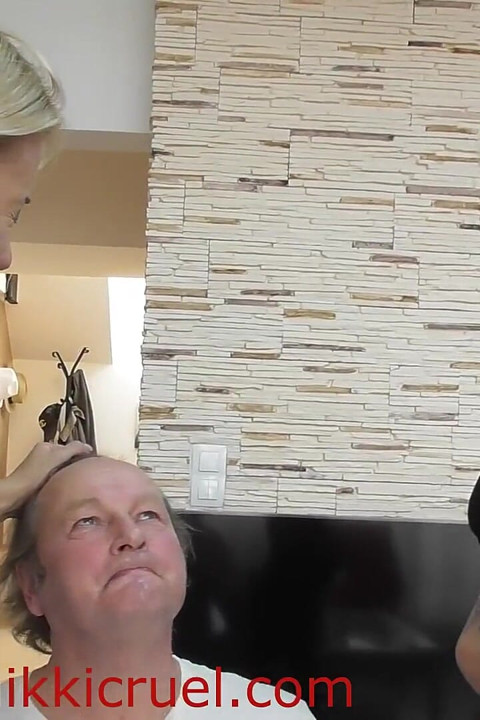 Wild Blonde MILF's Spitting in Their Slaves Mouth