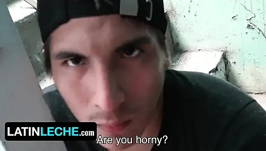 Latin Leche - Straight Latino Sucks The Uncut Dick Of A Stranger And Takes It Bareback From Behind