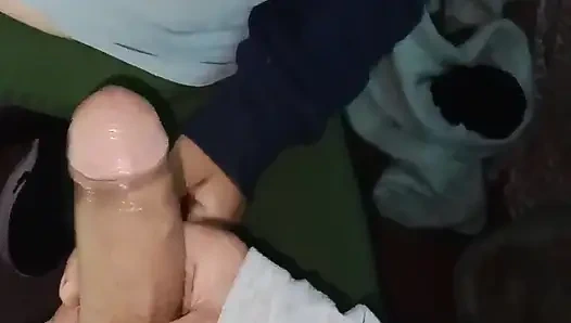 Blonde Sucks Me off Next to the Pc Live