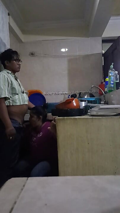 Fucking and Sucking with the Employee in the Kitchen