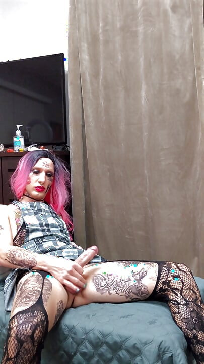 極度火辣的刺青女同性戀者抽搐