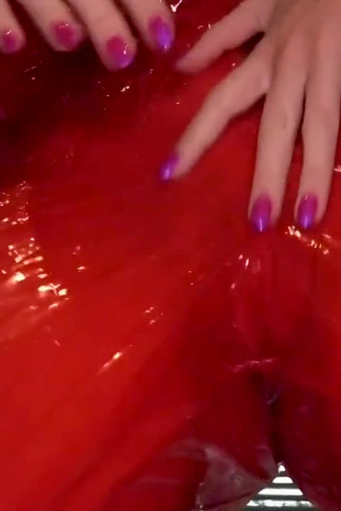 Shiny Pvc Rain Suit Garden Tease