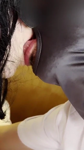 Stunning moment from "Huge Facial Cumshot For His Wife - Cuckold Cum Kissing After Perfect Blowjob"