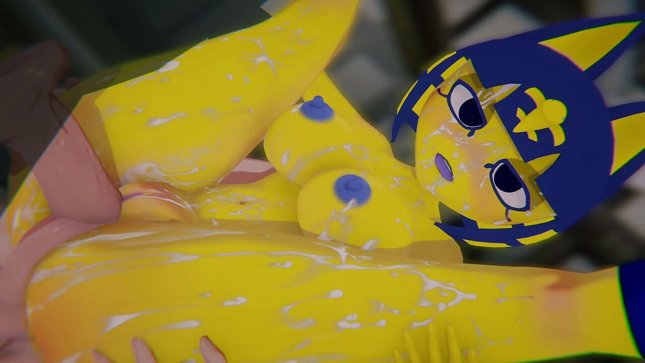 animal Crossing - Ankha Entering the Zone (riding the Villager & POV Zone Dance) (4k60fps)