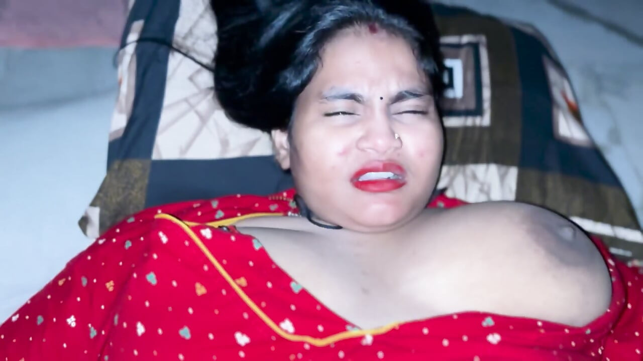 My Hot Indian Wife in Red Saree Seduced Me for Full Night Wild Ride