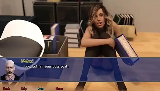 The office wife #19 - Stevie cum all over Stacy's skirt.