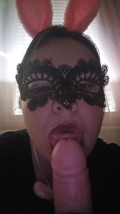 sucking a dildo