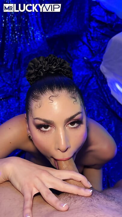 Queenie Sateen Is a Stunning Brunette and an Eager Swallower