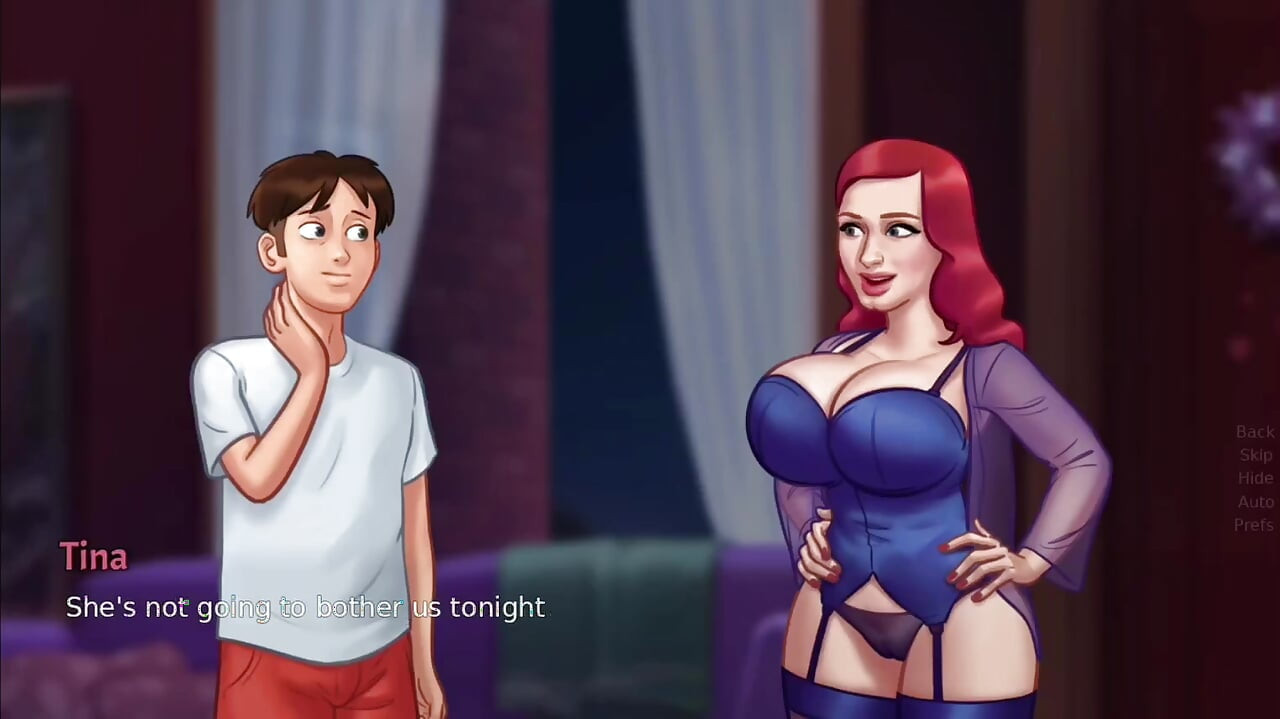 Anon visits Tina and fuck her big ass and big boobs - summer time saga gameplay
