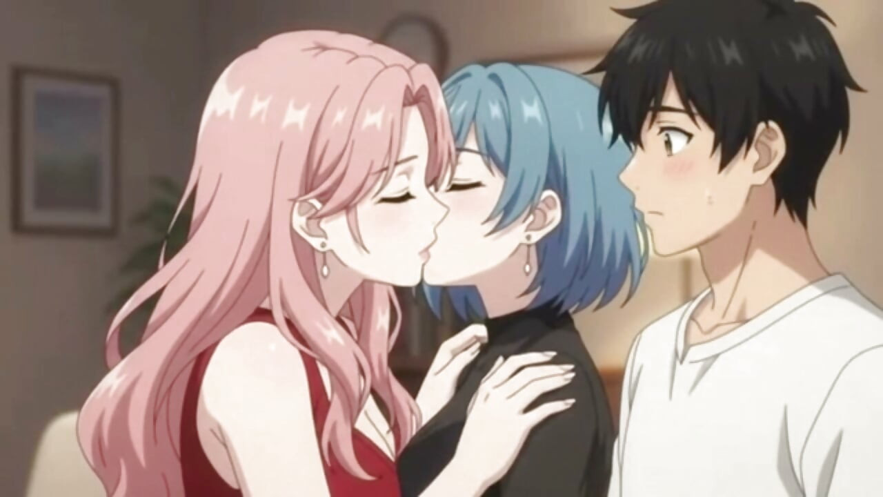 Birthday Surprise Threesome Girlfriend Brings a Friend as special gift