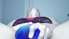 NaughtyAleena makes her pussy cum so hard with a 10" alien dildo