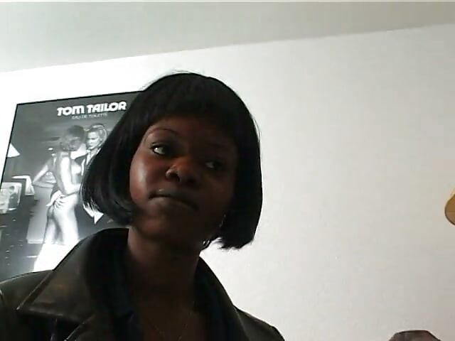 Hairy ebony teen sucks white cock